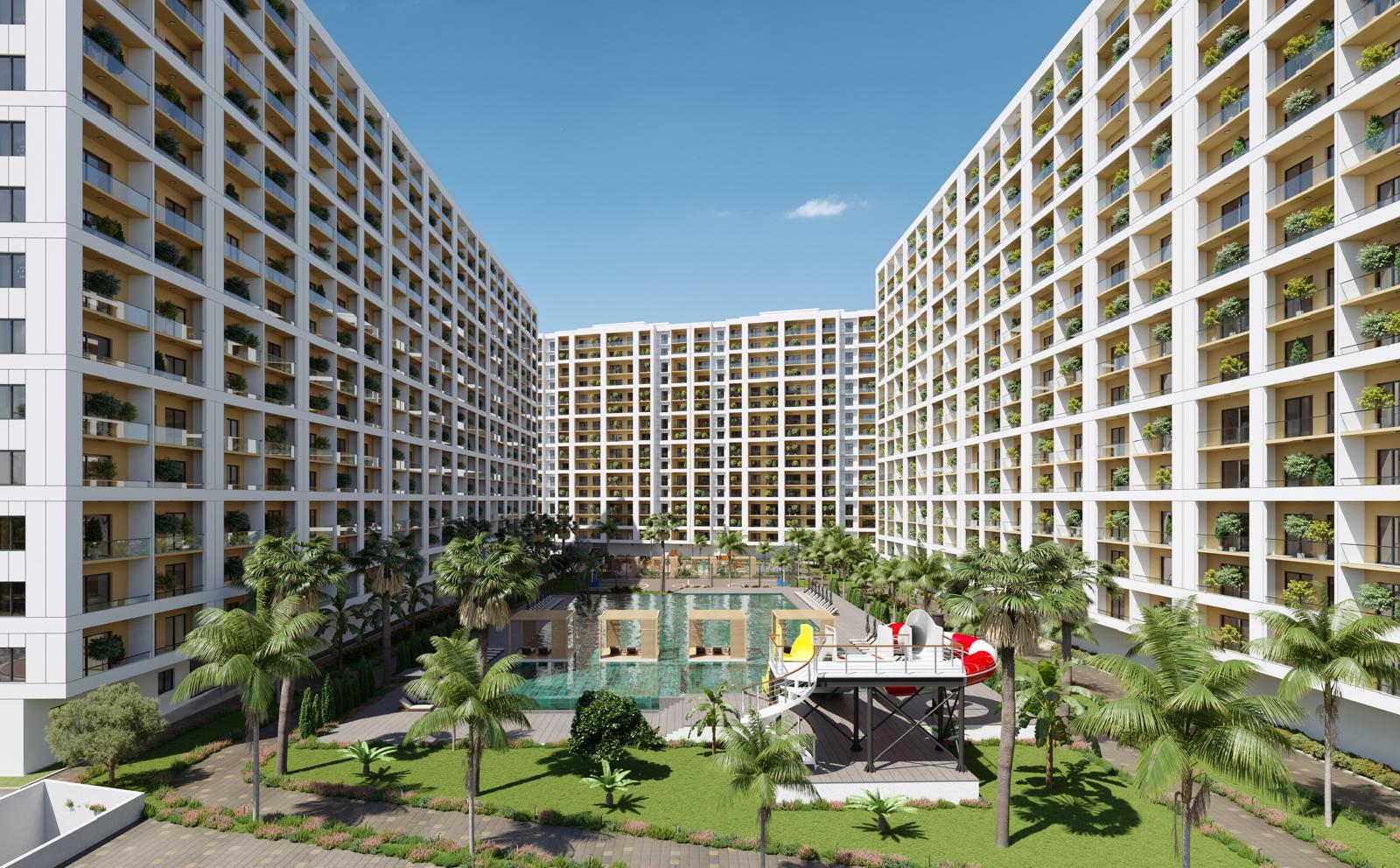 Neuer großer Komplex mit 1+1 Wohnungen in Mersin, Arpaçbakhşış - KKO0211