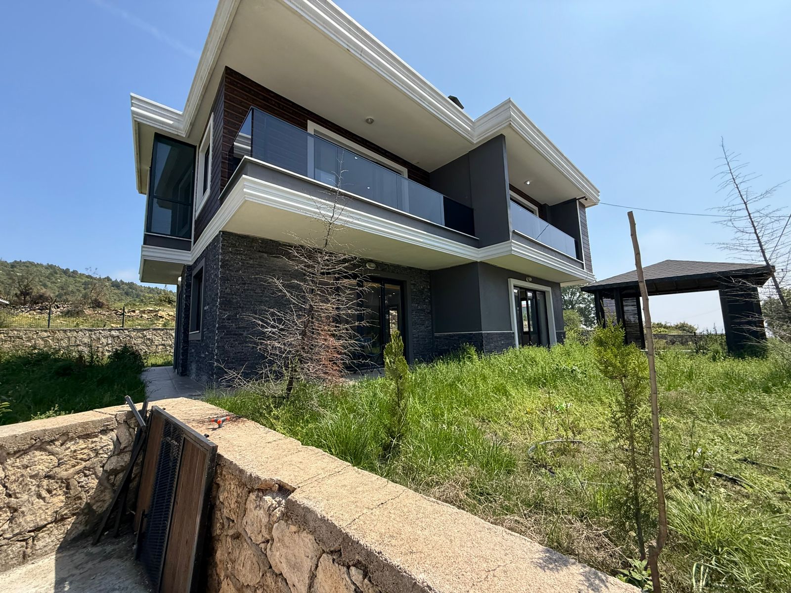 New Villa 4+1 in the Mersin mountains with a panoramic view of the mountains - FT75188