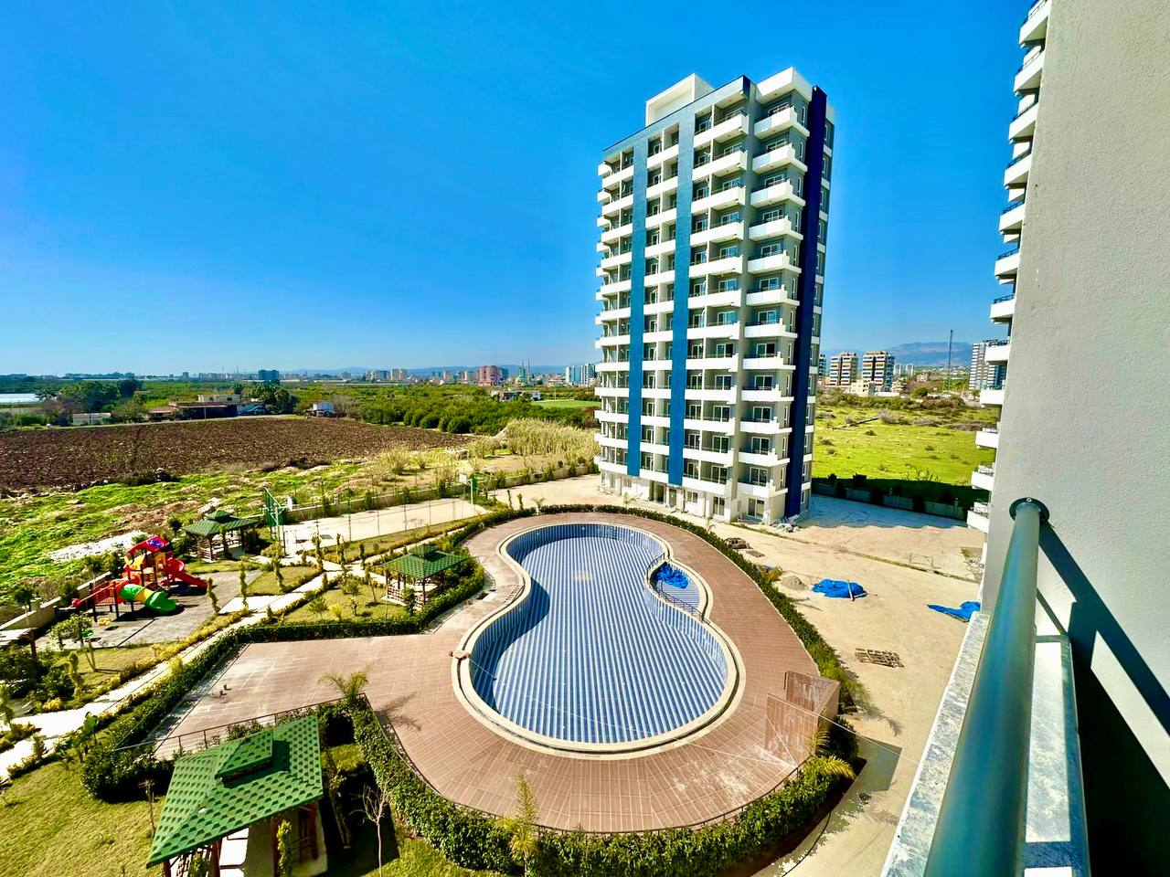 1+1 Apartment with Mountain and Orange Orchard View in Tece, Mersin - IBR001121