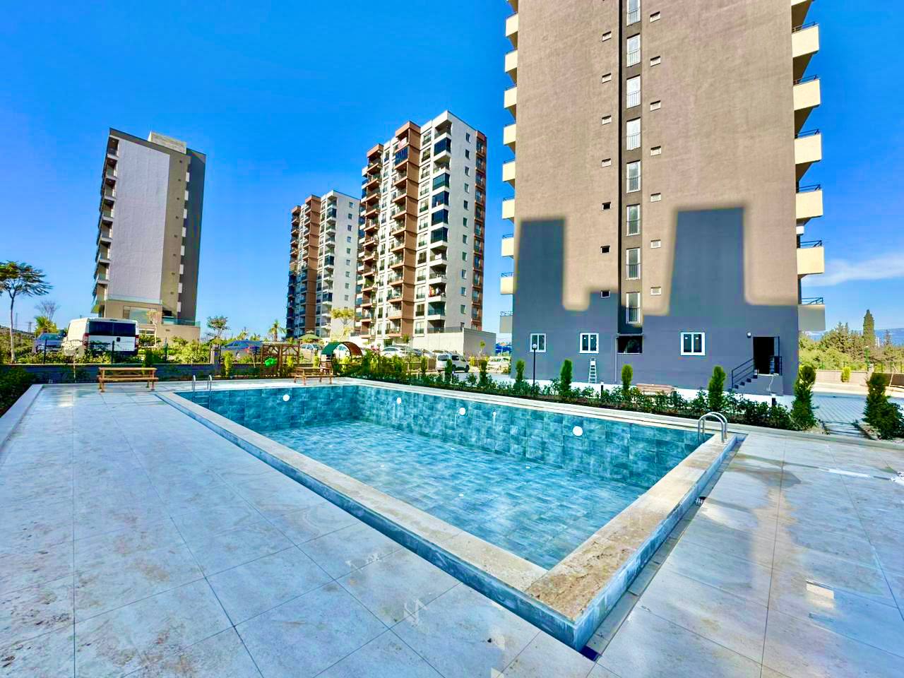 Studio apartment in a complex with an indoor pool and natural gas, Tece, Mersin - Na303210