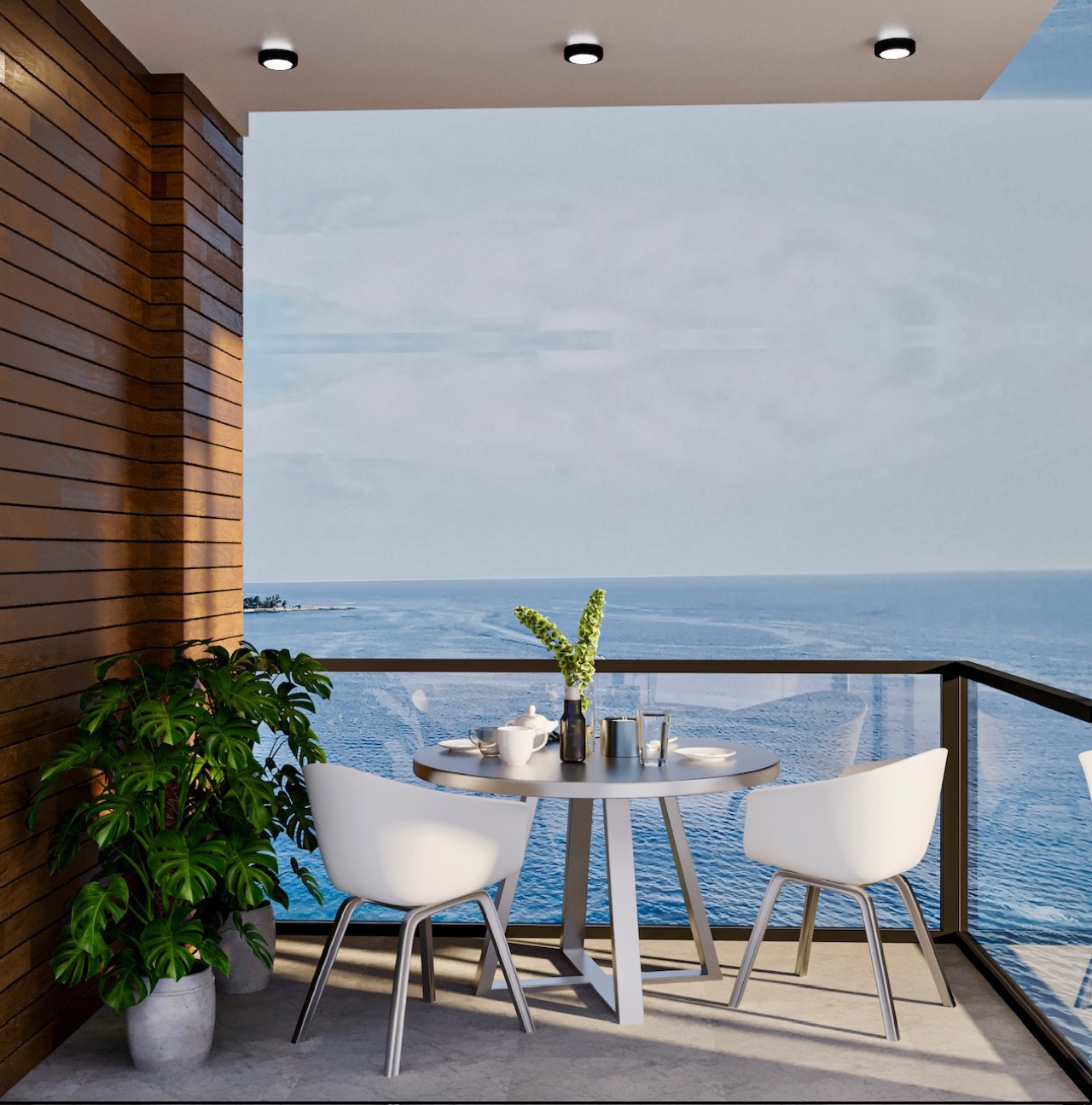 Apartments 1+1 with panoramic sea views in Mersin, Ayash - KN5701