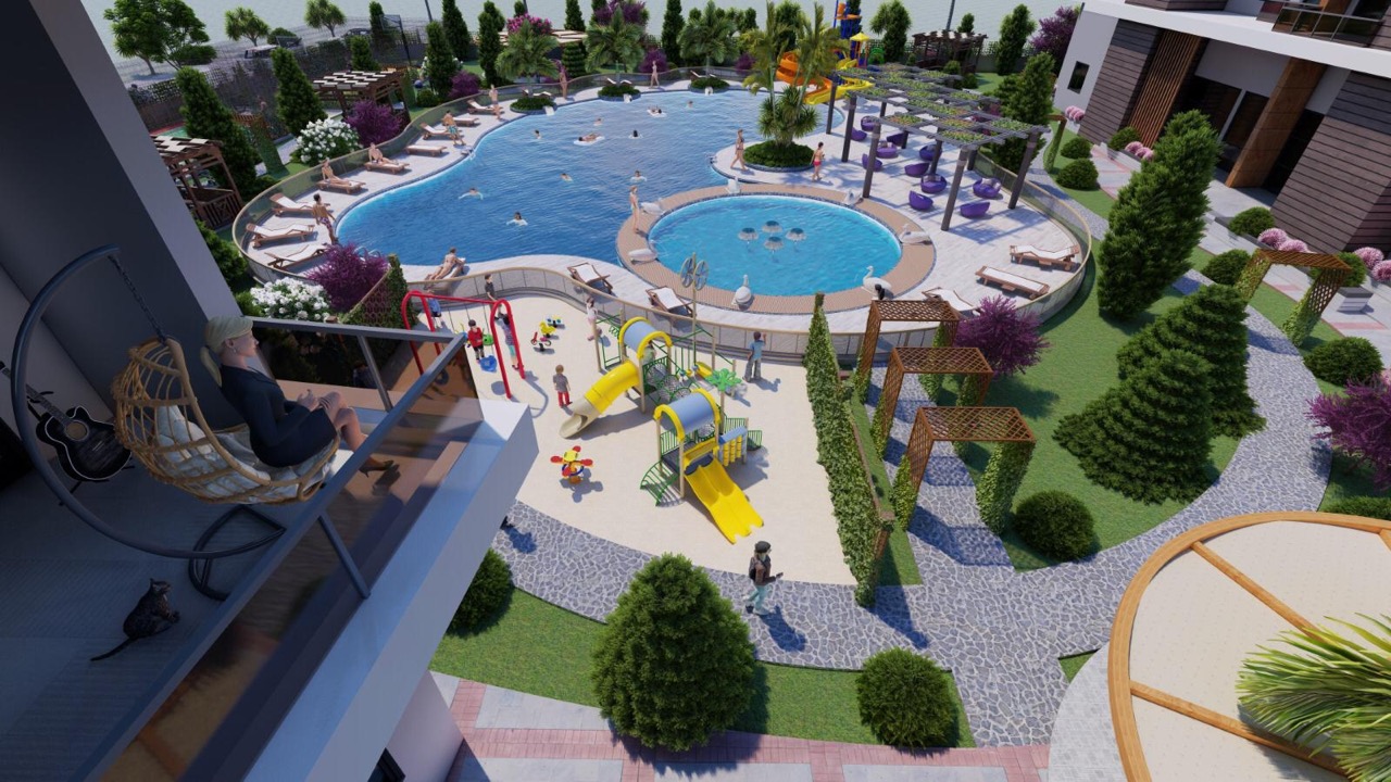 Мерсин, Тежеде салынып жатқан 2+1 пәтер - TPN2157